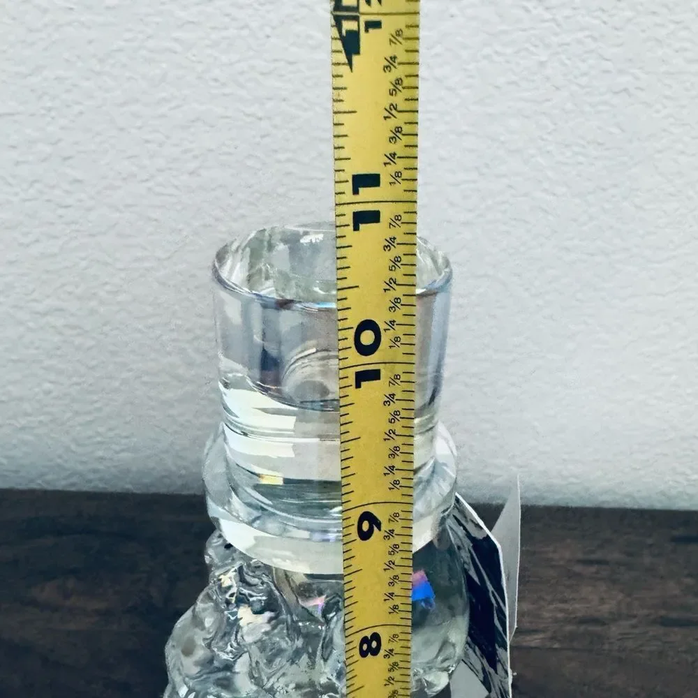 Crystal Stacked Skulls Candlestick Halloween Gothic Candle Holder